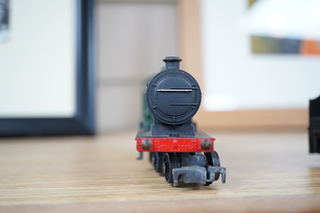 Three part-built 0 gauge railway brass and white metal locomotives by John Worsley; an ACE Products kit of an SR Bullied light Pacific with its original box, a SECR Wainwright H class 0-4-4T locomotive and an LNER class